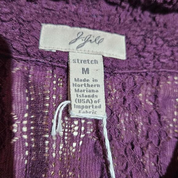 90s whimsigoth fairy purple crinkly button-up top - Picture 3 of 5